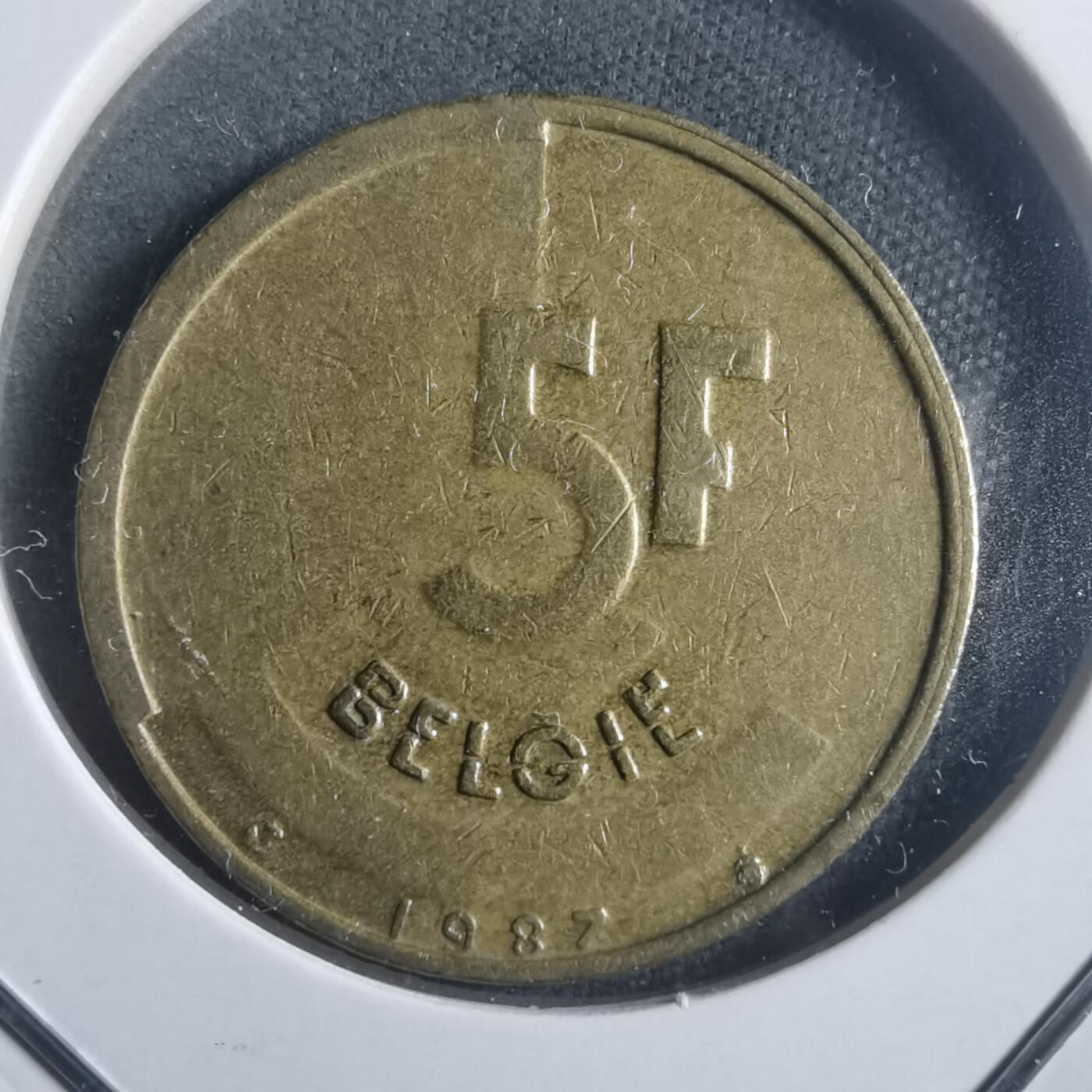 沼泽如烟--第904场 比利时1987年5法郎