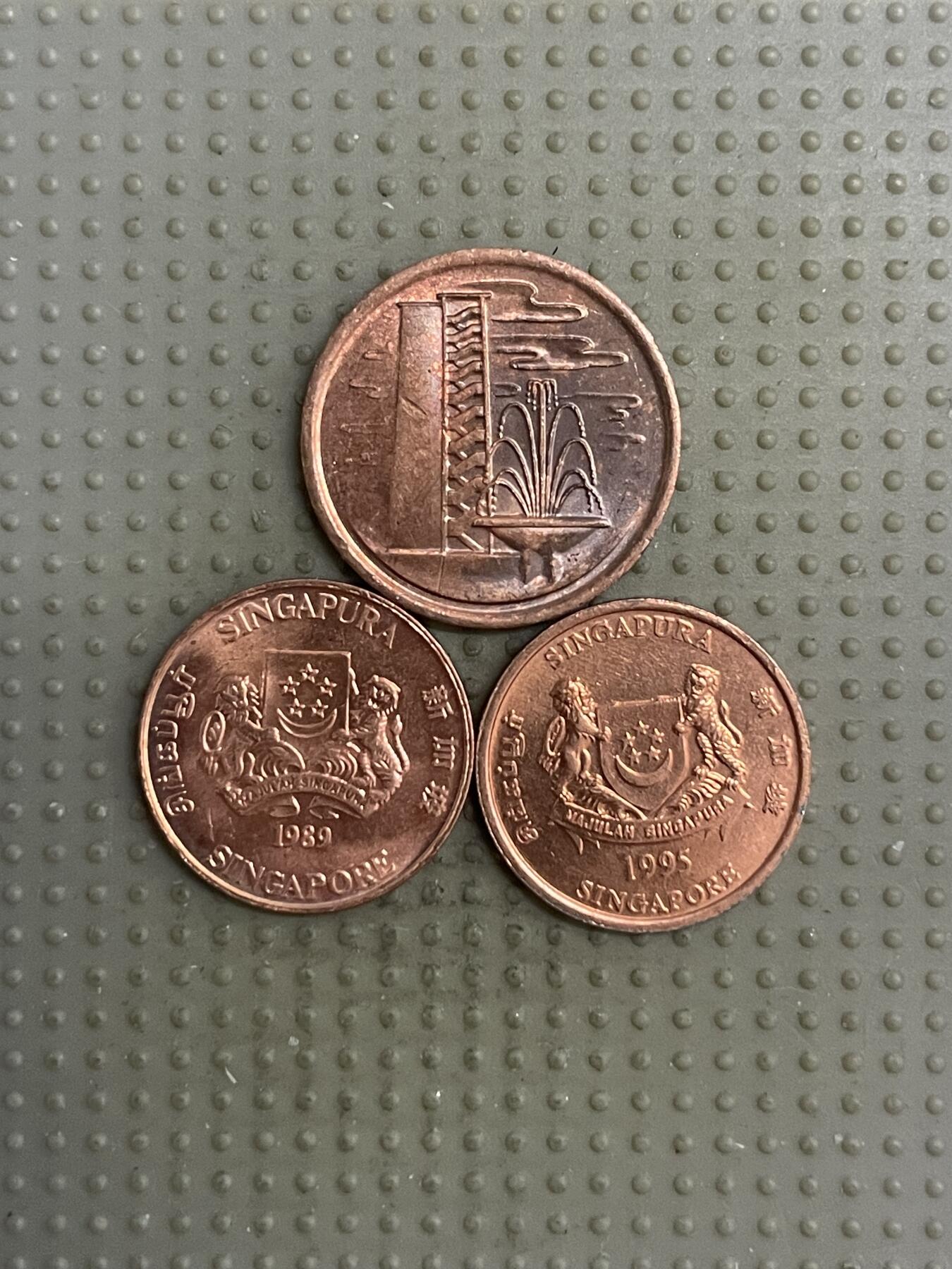 2025年第118场各国散币拍卖（总第118场） 新加坡1分3枚不同