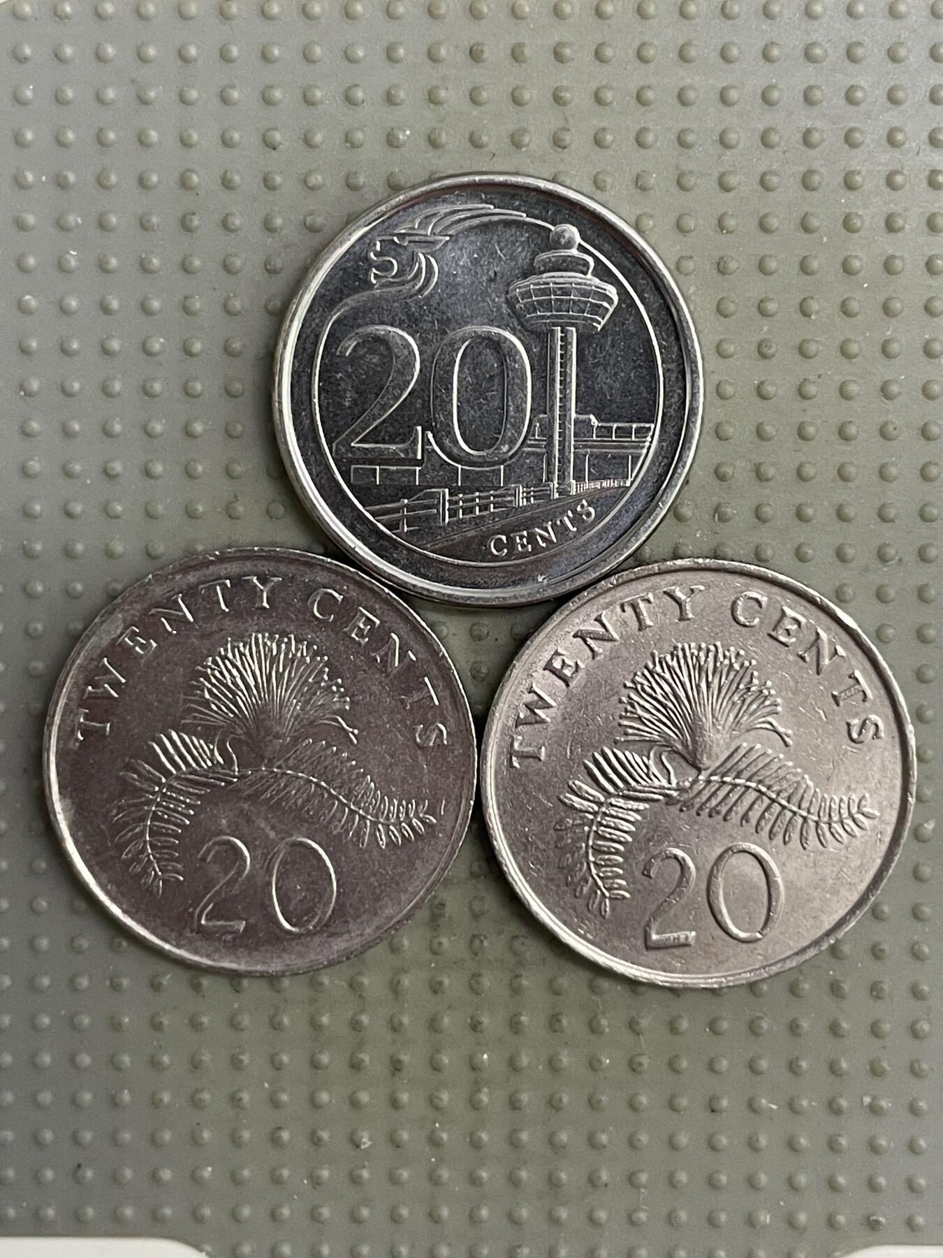 2025年第118场各国散币拍卖（总第118场） 新加坡20分3枚不同