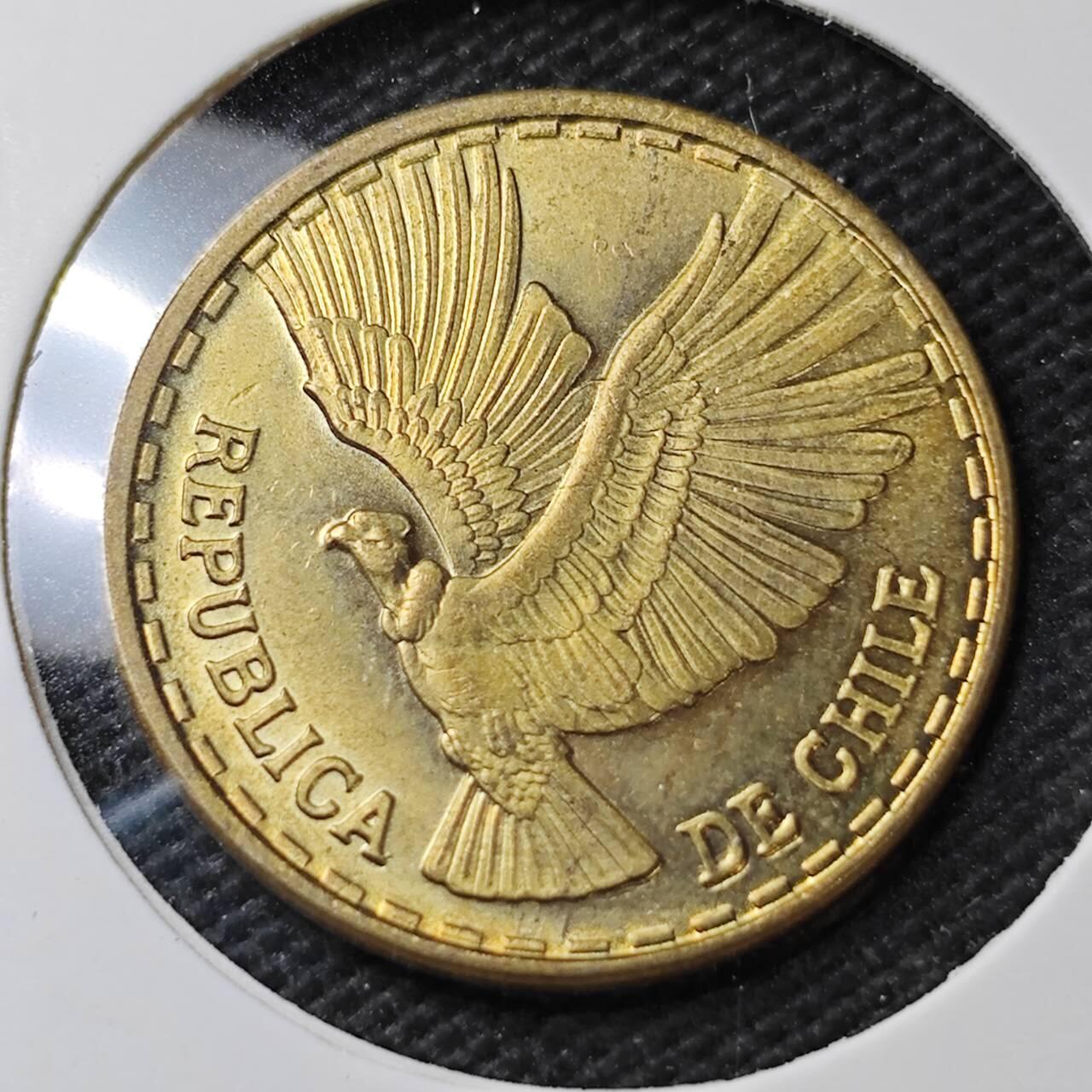 KK钱币收藏小铺  第371场  2月预留时间 周末发货  1969智利5分铜币 好品