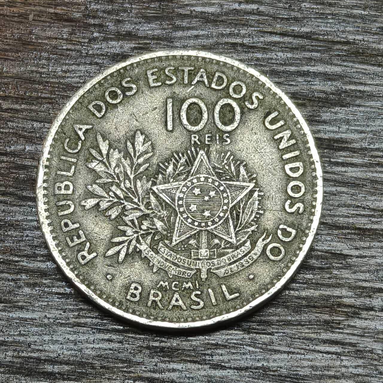 【铜匠收藏】★第132场★散币场，无佣金，30包邮。不满30元，支付5元运费。《接受代拍 代送NGC评级》 巴西 1901年 100雷斯