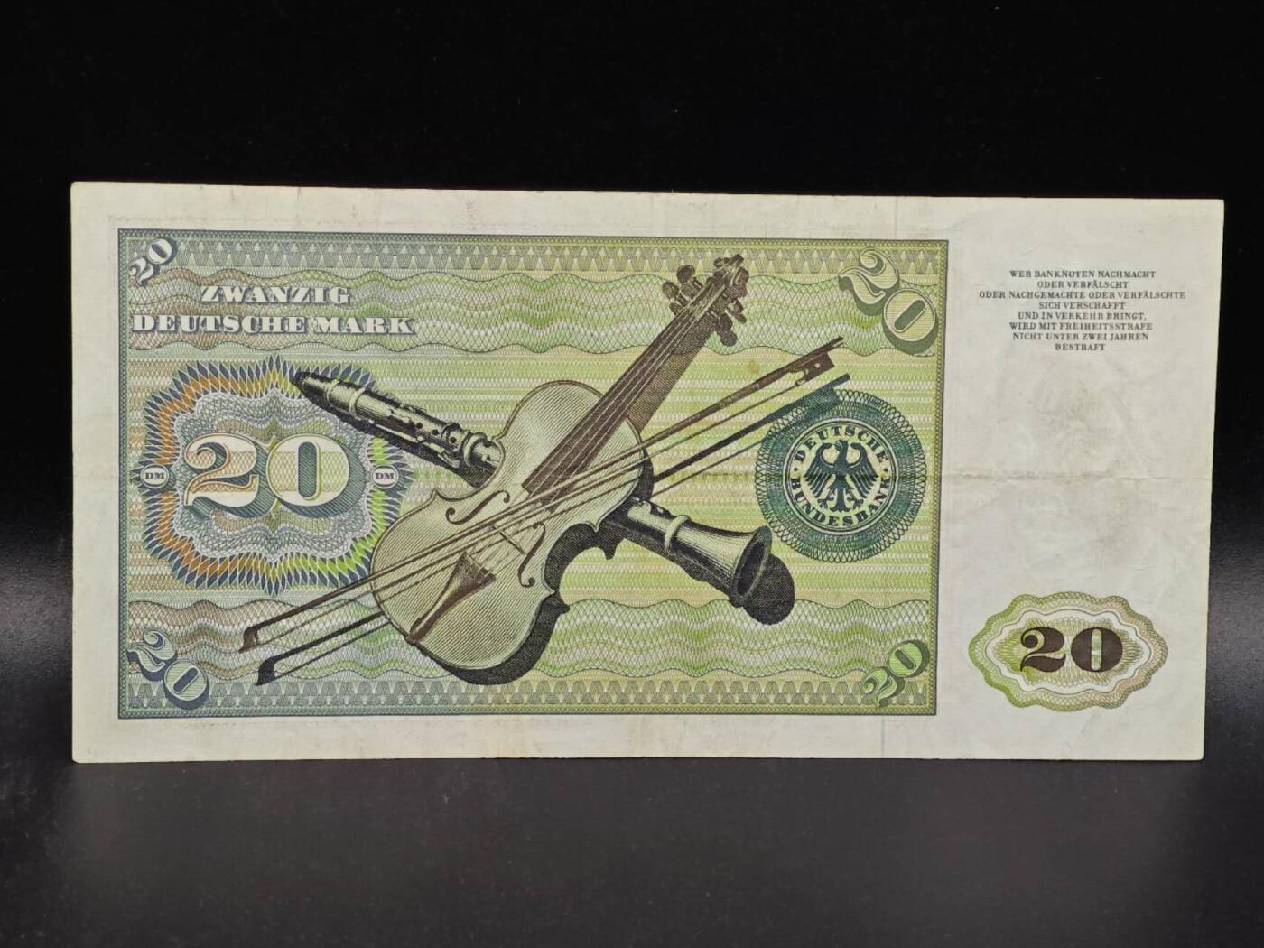 【淘币小摊】限时拍第八百拍  纸币场  满百包邮可预留两周  周一统一发货  德国1970年20马克