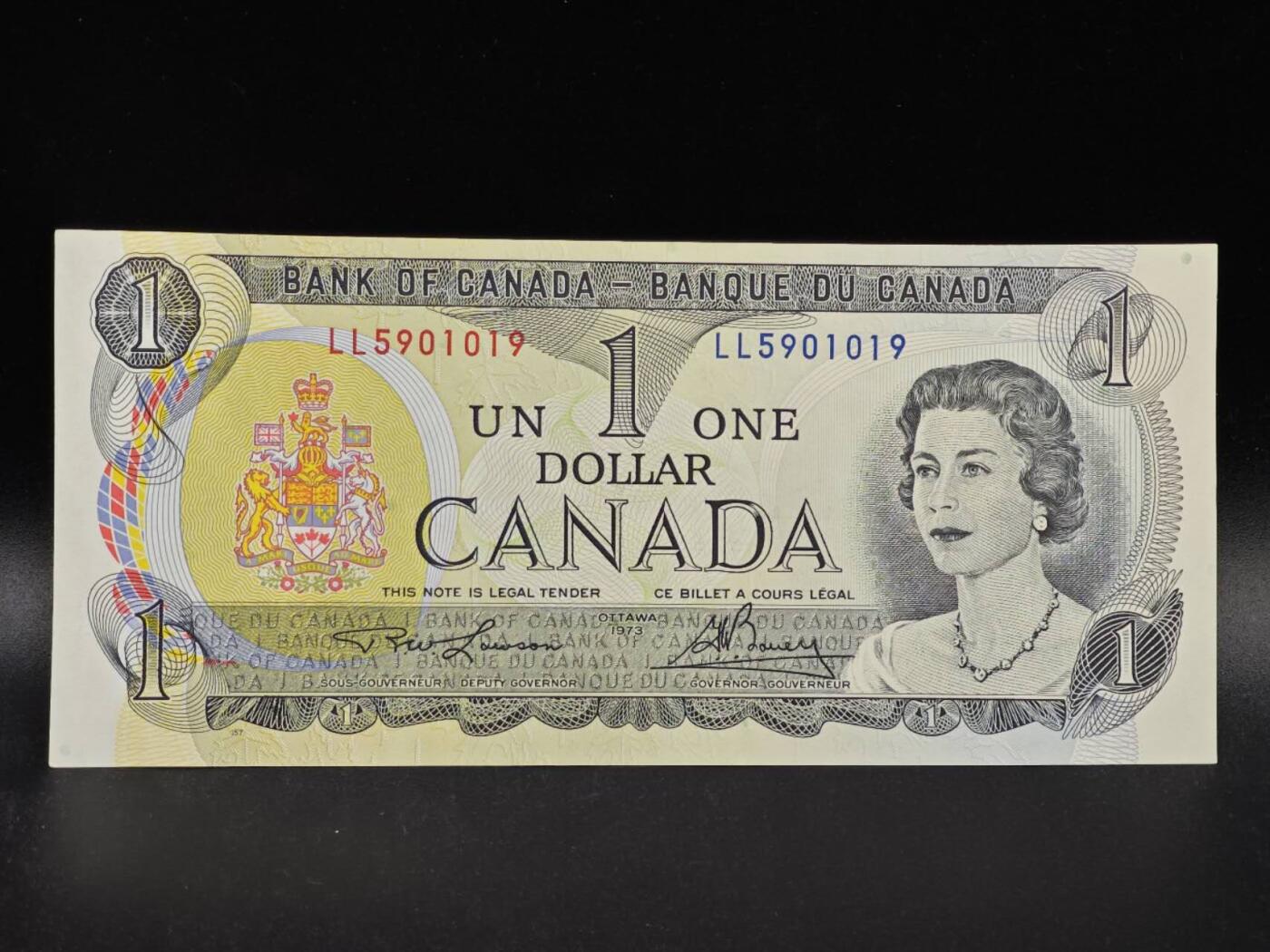 【淘币小摊】限时拍第八百拍  纸币场  满百包邮可预留两周  周一统一发货  加拿大1973年1元