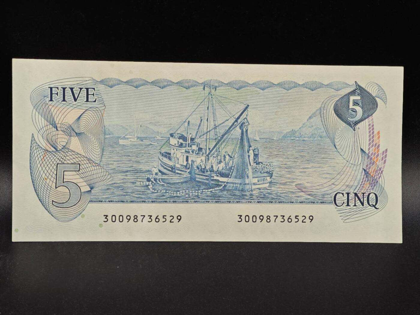 【淘币小摊】限时拍第八百拍  纸币场  满百包邮可预留两周  周一统一发货  加拿大1979年5元