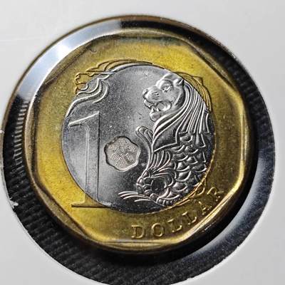 KK钱币收藏小铺  第372场  2月预留时间 周末发货 -  新加坡一元 好品