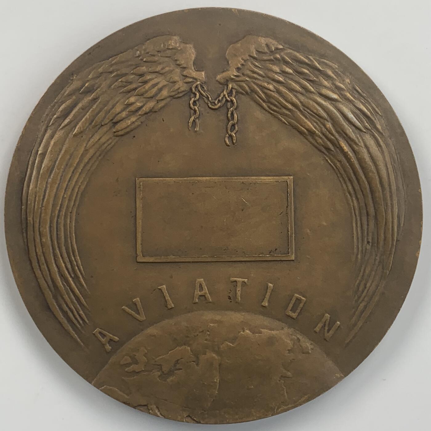 掌中浮雕-藏着的欧洲第042场 1912法国巴黎航空纪念铜章 , 68mm