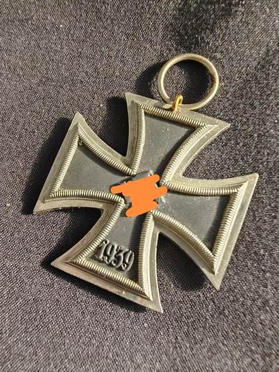 时顺第二十五拍 - 德国二级铁十字，挖土修复，品相稍好，章体有开缝