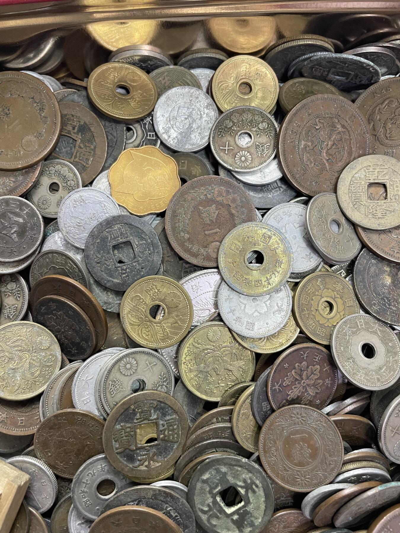 回流1115 日本明治-昭和时期硬币4公斤 无破、裂、烂