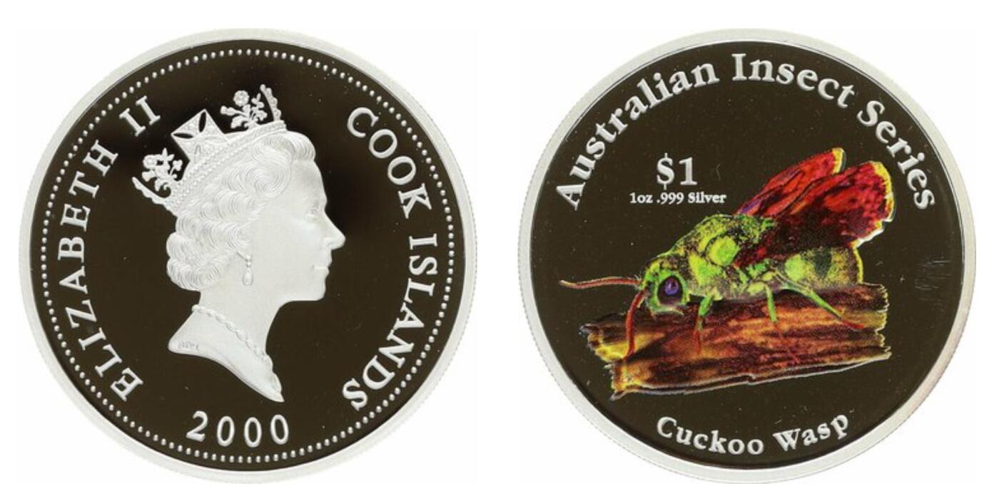 PThappally收藏第54次拍卖，英联邦地区硬币纸币 库克群岛 2000 1元  31.63 g 银币 PCGS PR69DCAM