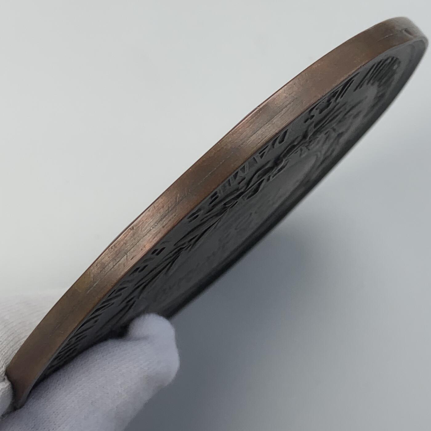 掌中浮雕-藏着的欧洲第042场 1905年法国妇女协会实际颁发（两面拼接）拉斐尔·布兰查德医学院教授奖章，纪念在一战中的救助和荣誉奉献，110mm，370g