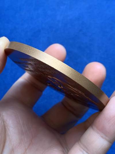 《竞宝斋》第438场 周日，周一，周二 3场连拍 （全场包邮） 法国老兵联盟克里梦梭总理大铜章 直径71.4mm 重量187.7g