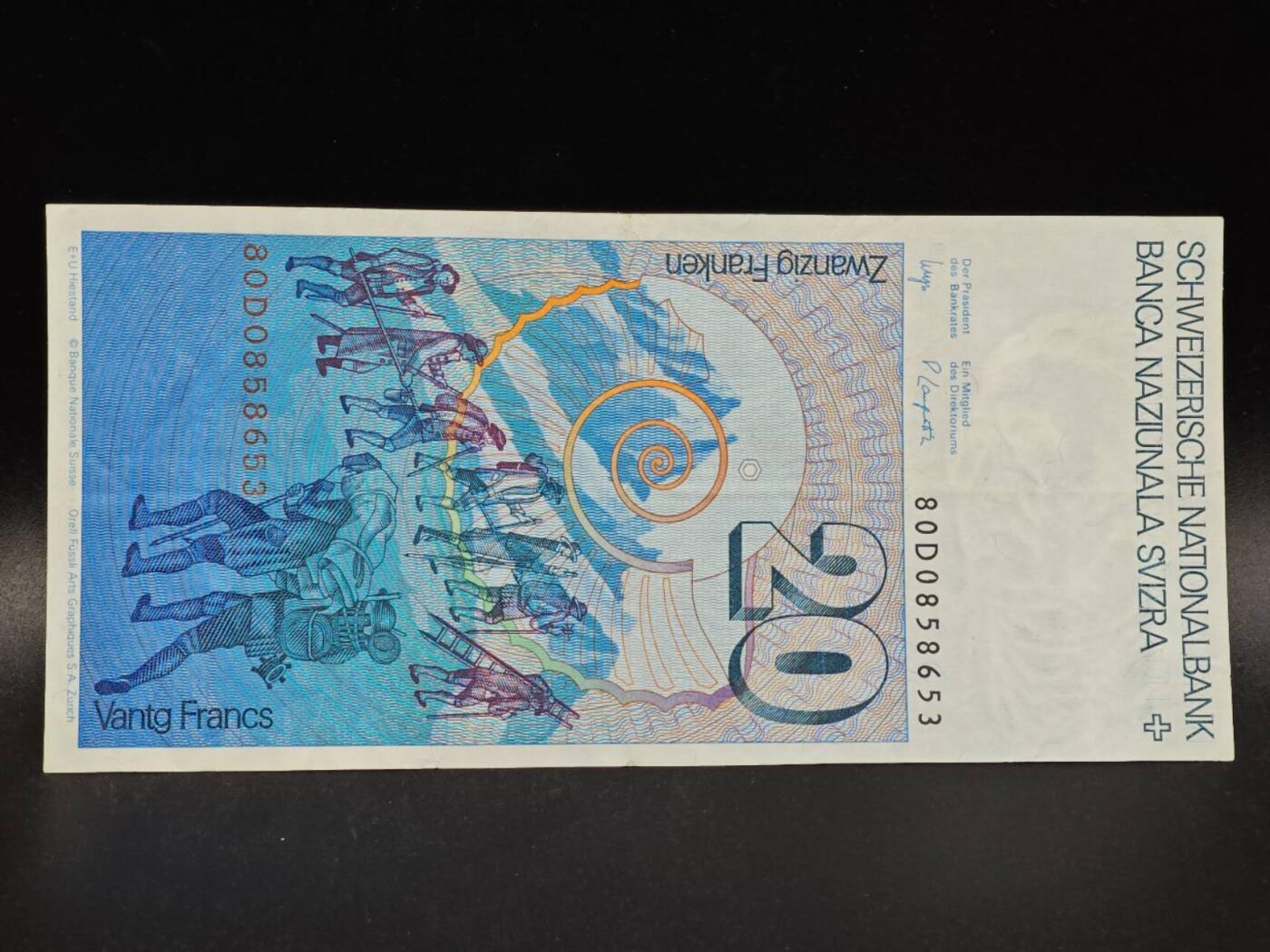 【淘币小摊】限时拍第八百拍  纸币场  满百包邮可预留两周  周一统一发货  瑞士20法郎