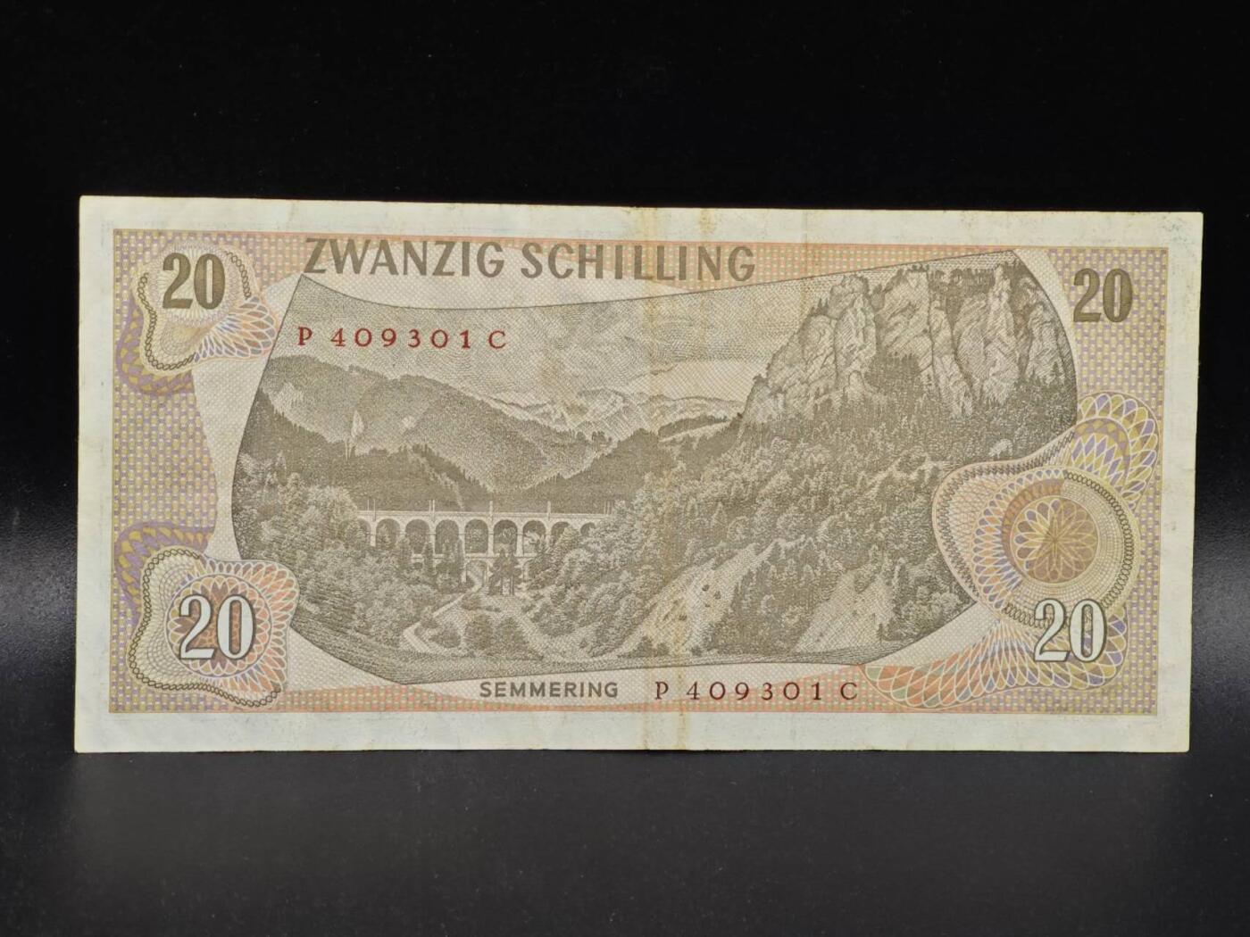 【淘币小摊】限时拍第八百拍  纸币场  满百包邮可预留两周  周一统一发货  奥地利1967年20先令