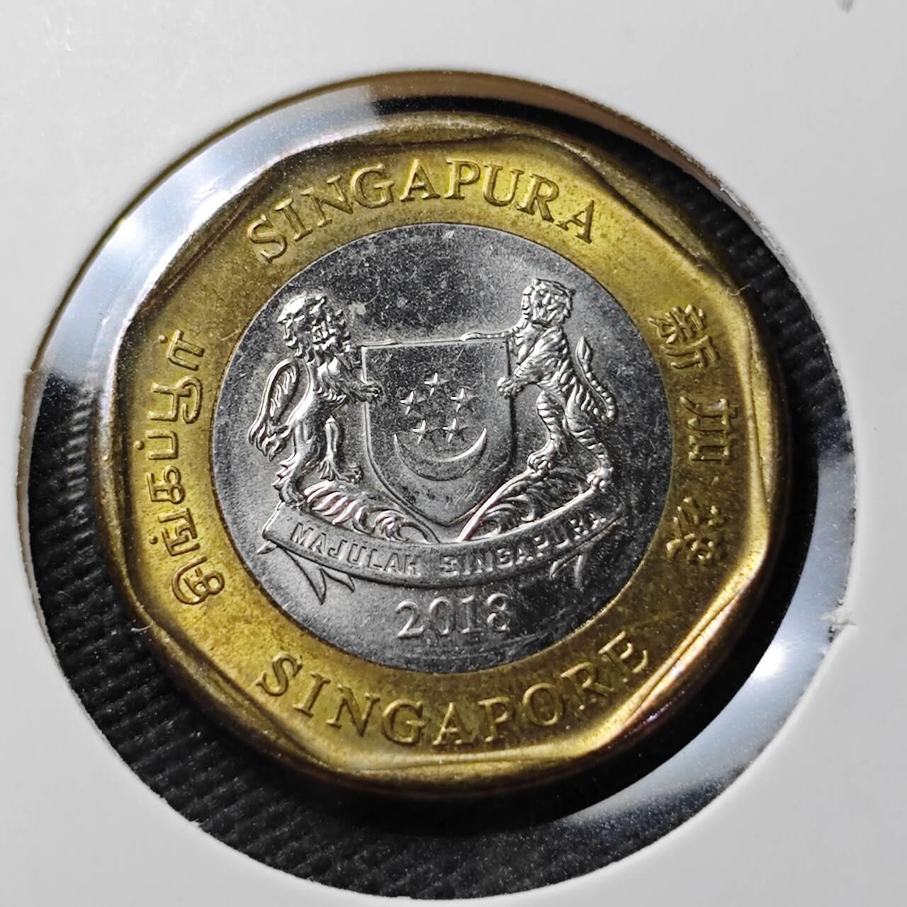 KK钱币收藏小铺  第372场  2月预留时间 周末发货  新加坡一元 好品