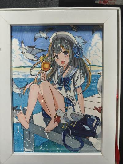 天玑星卡拍第138期《11.17周一截拍》持续收拍收评中 满赠卡需备注 - 【手绘画】迷遇绘创 1/1 油条 A5尺寸 带框