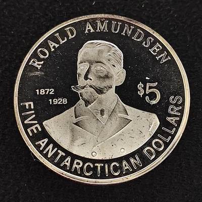 【全场包邮】纯粹捡漏拍478场（免费代拍第15场） - 法属南极领地2011年5元南极洲发现百年纪念精制纪念币