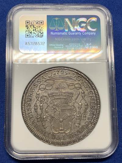 《竞宝斋》第438场 周日，周一，周二 3场连拍 （全场包邮） 唯一冠军分 NGC MS63 神圣罗马帝国 萨尔茨堡大主教区 1725年 安东尼亲王 泰勒大银币 61分Sincona3.9W成交 及其难得的品种