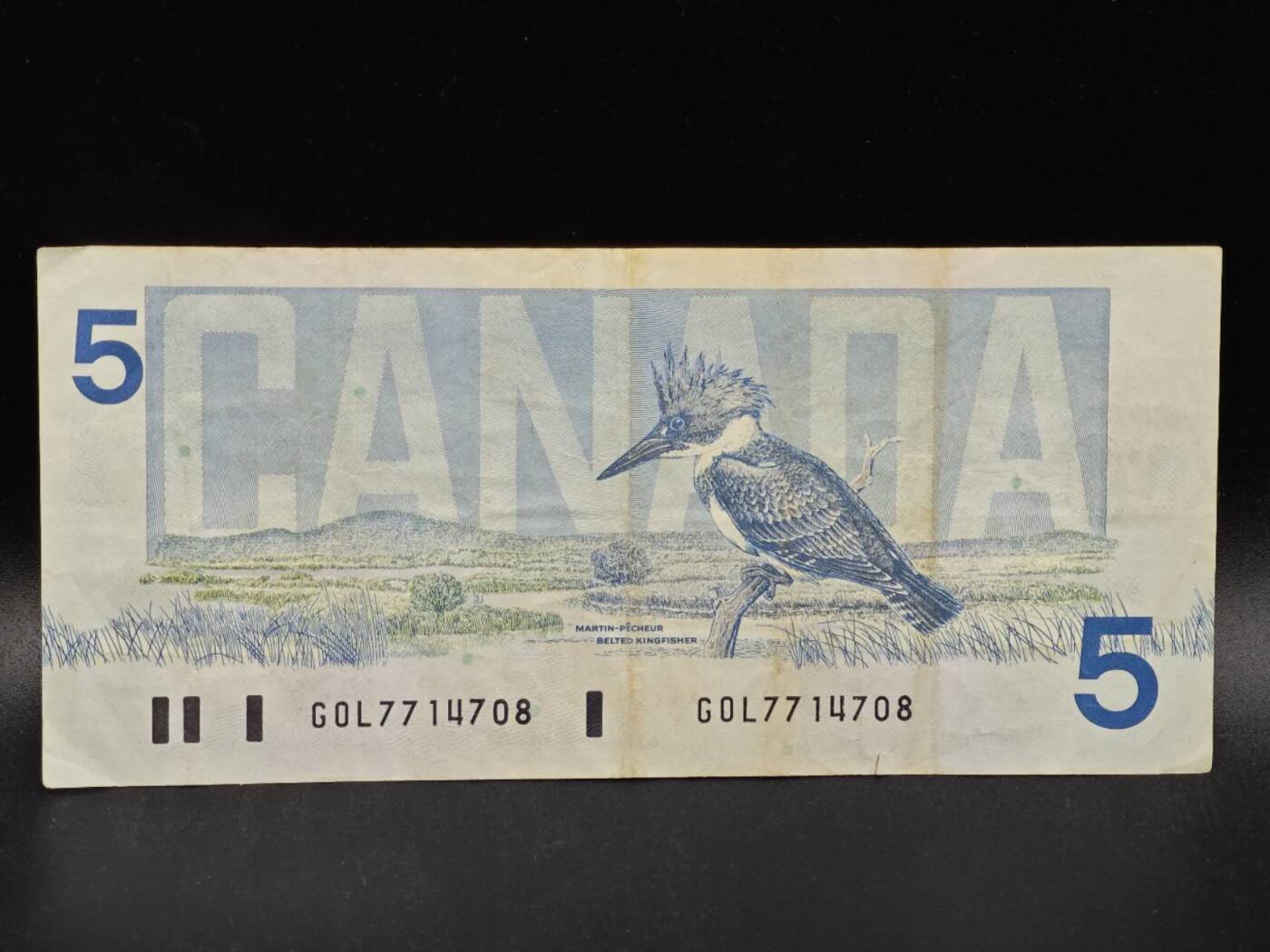 【淘币小摊】限时拍第八百拍  纸币场  满百包邮可预留两周  周一统一发货  加拿大1986年5元