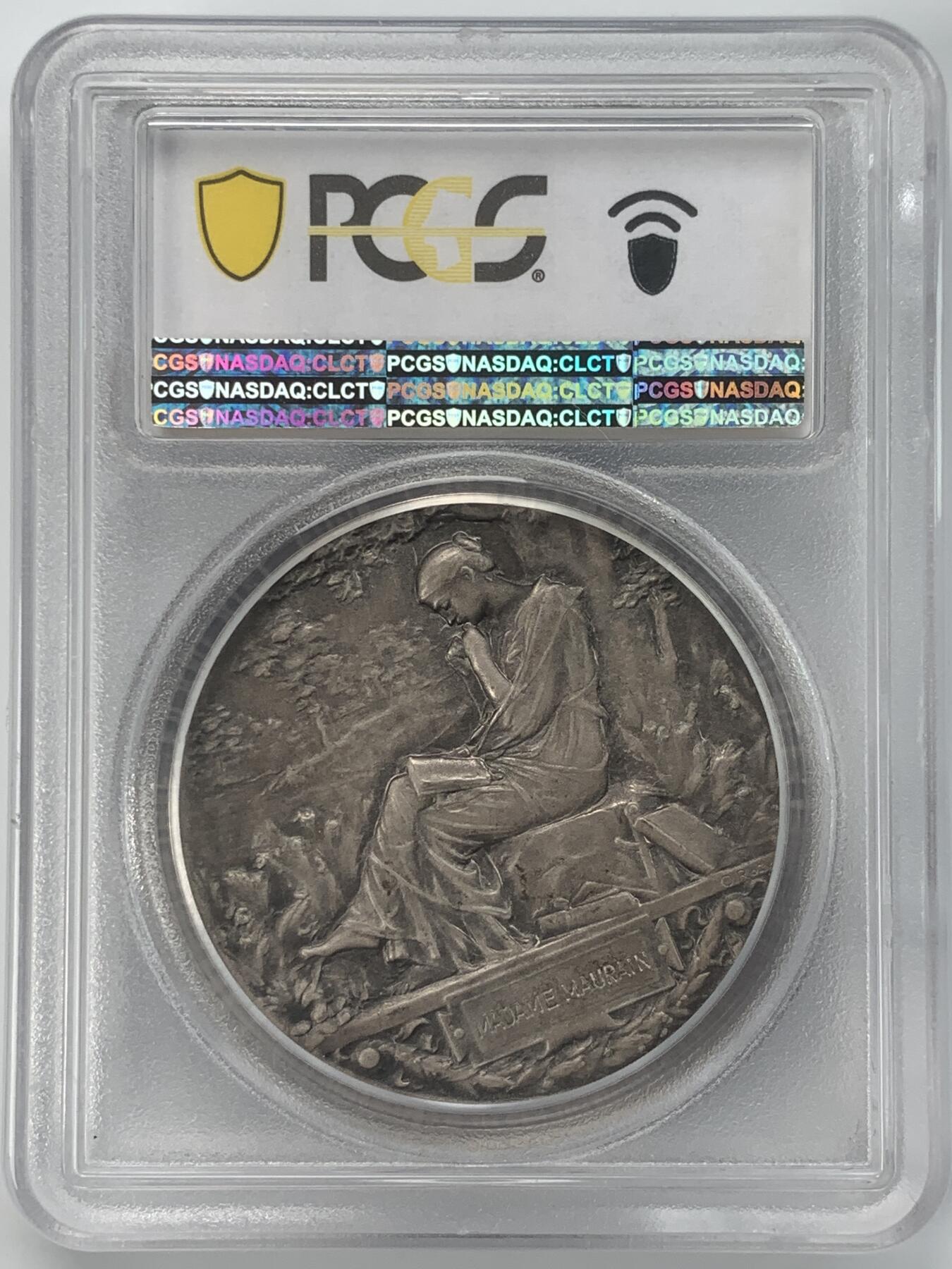 掌中浮雕-藏着的欧洲第042场 PCGS SP64 : 1937年法兰西科学促进会镀银铜章，45mm