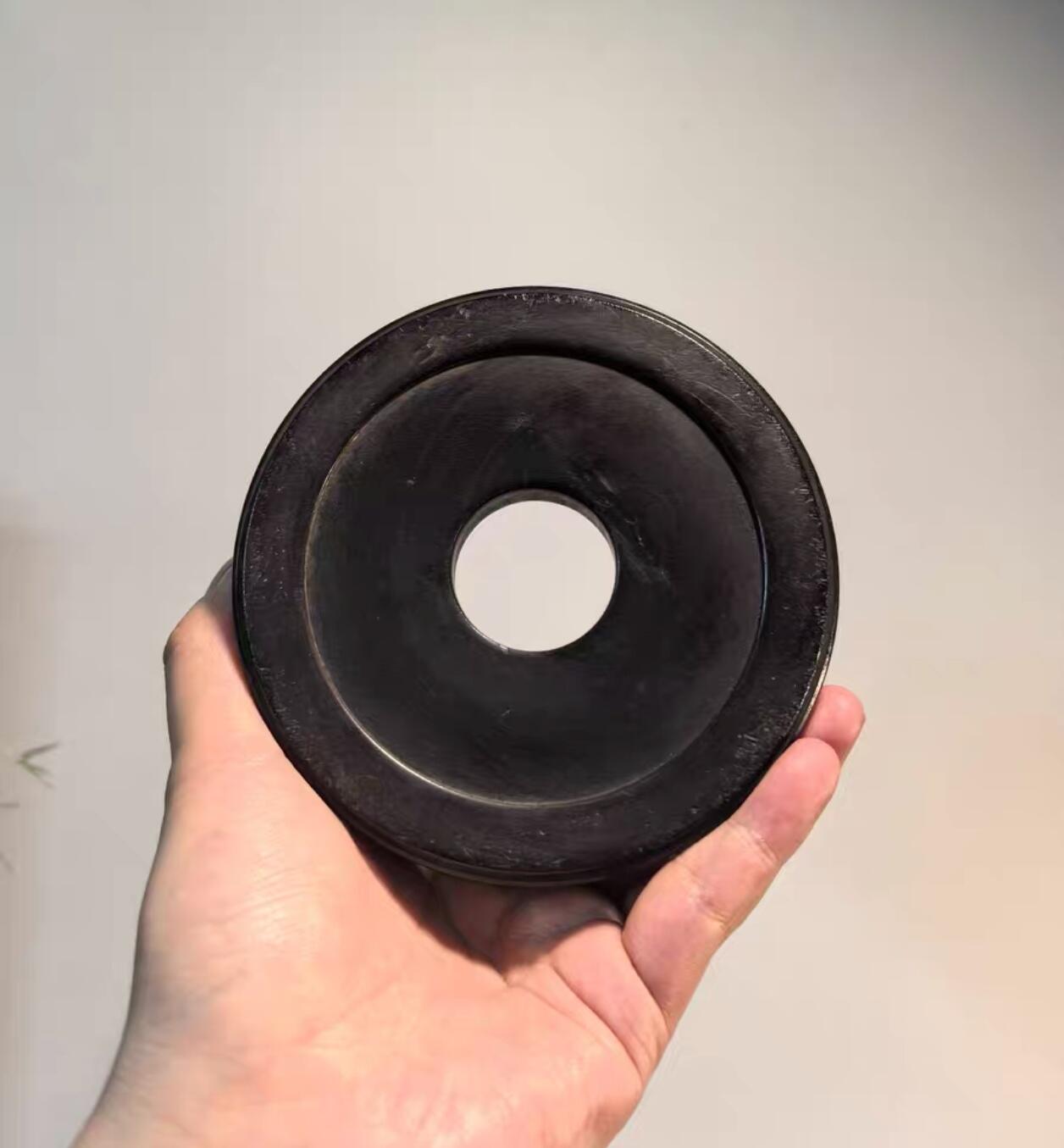 兰馨堂古玩杂项专场 紫檀木雕诗文笔筒  