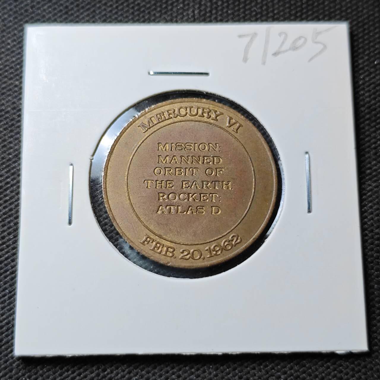 KK钱币收藏小铺  第371场  2月预留时间 周末发货  美国航天纪念章