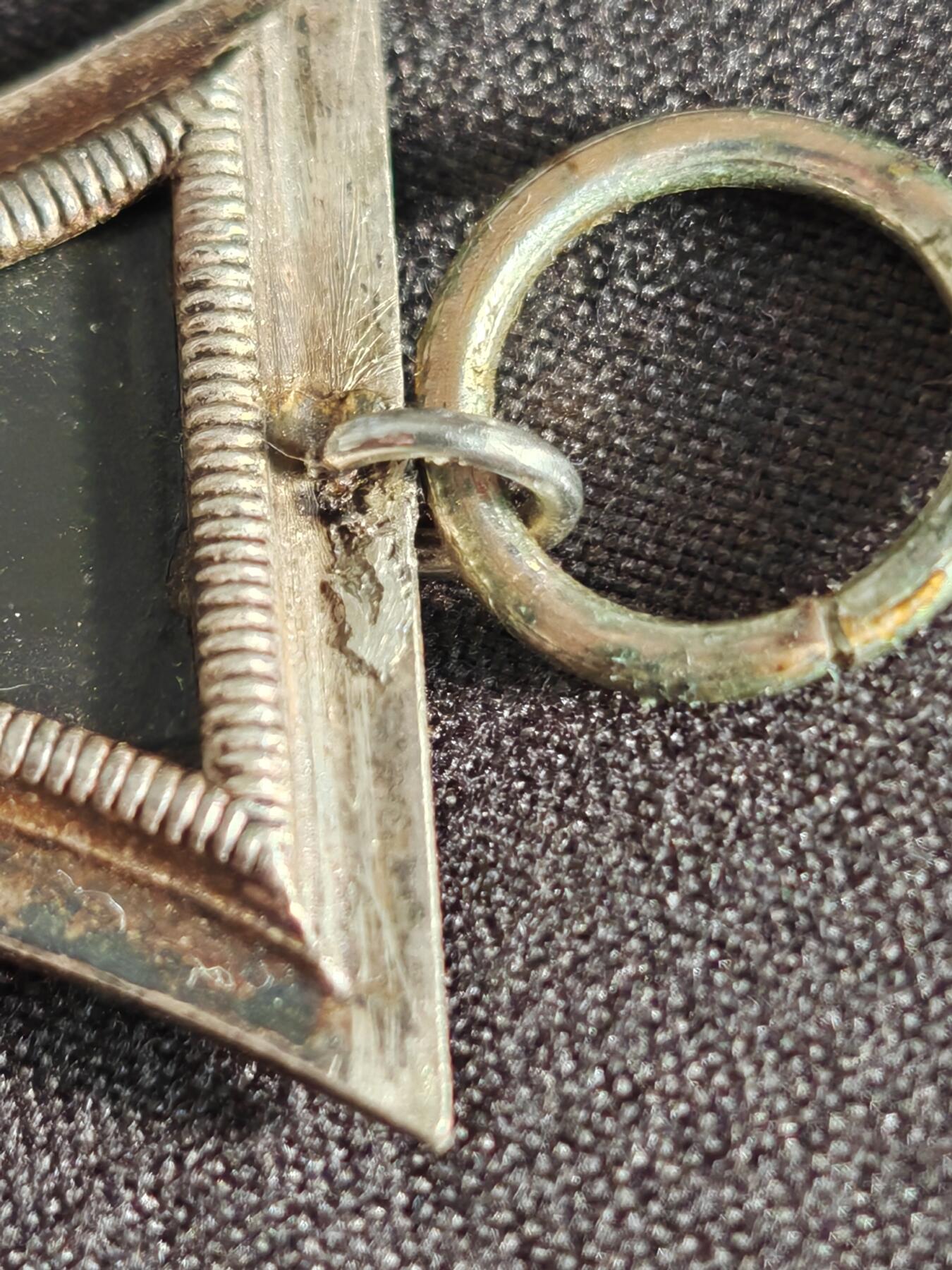 时顺第二十五拍 德国二级铁十字奖章，章体无开缝，环重焊