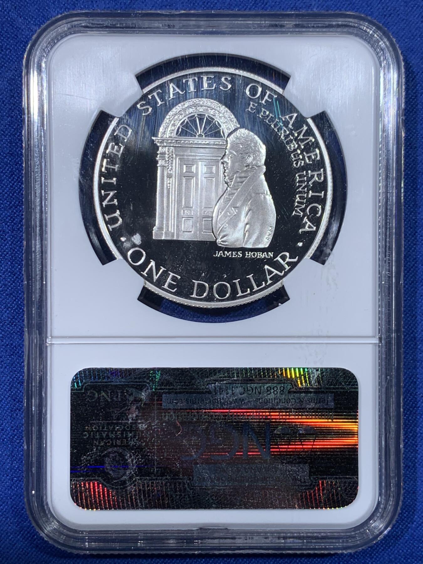 《竞宝斋》第438场 周日，周一，周二 3场连拍 （全场包邮） NGC PF69UC 美国1992年白宫200周年精制纪念银币 获奖币