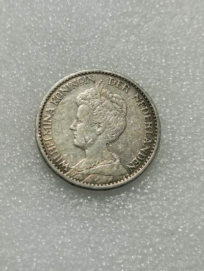 天下钱庄专场欢迎参拍 - 1914荷兰威廉敏娜女王1盾银币，少见版