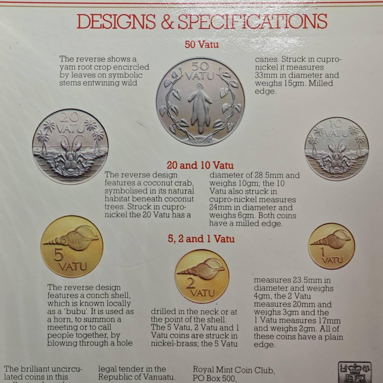 【淘币小摊】实时拍第七百九十九拍   银币套币场   满百包邮可预留二周 每周一统一发货   瓦努阿图1983年套币