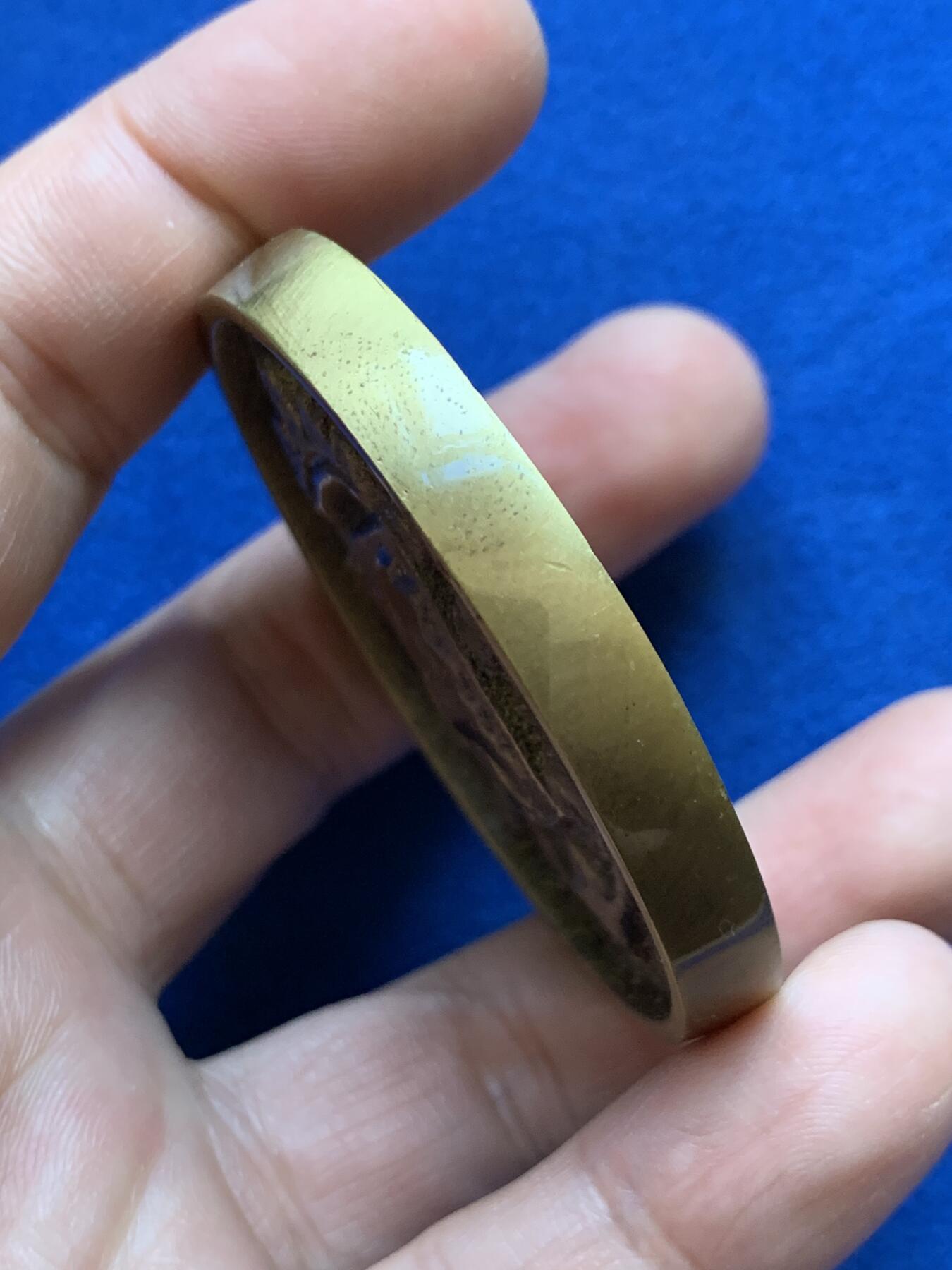 《竞宝斋》第439场 周日，周一，周二 3场连拍 （全场包邮） 法国安德尔-卢瓦尔省雷诺城堡市大铜章 直径55.3mm 重量96g