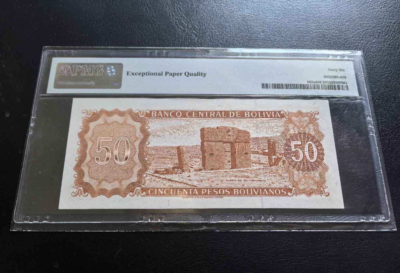 Triple S 第67期 1962玻利维亚50比索，无47，精美