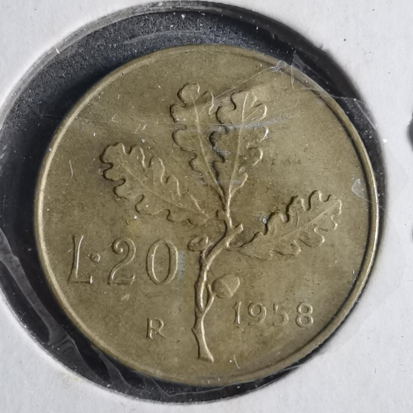 沼泽如烟--第906场 意大利1958年20里拉