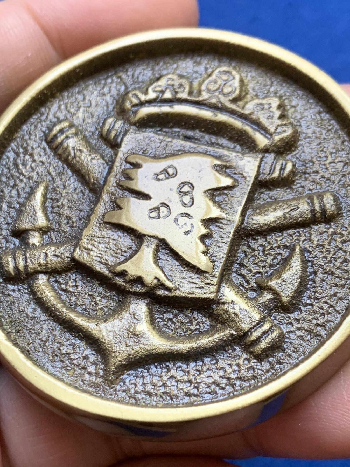 《竞宝斋》第439场 周日，周一，周二 3场连拍 （全场包邮） 法国安德尔-卢瓦尔省雷诺城堡市大铜章 直径55.3mm 重量96g