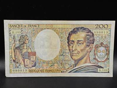 【淘币小摊】限时拍第八百拍  纸币场  满百包邮可预留两周  周一统一发货  - 法国1992年200法郎