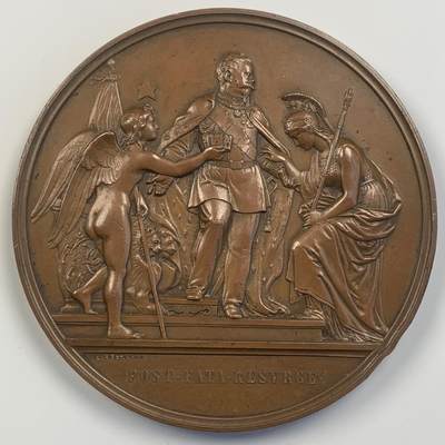 掌中浮雕-藏着的欧洲第042场 - 1871年意大利王国全国统一并迁都罗马纪念大铜章，75mm