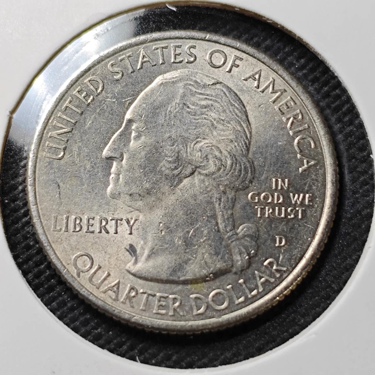 KK钱币收藏小铺  第372场  2月预留时间 周末发货  美国25分纪念币 好品