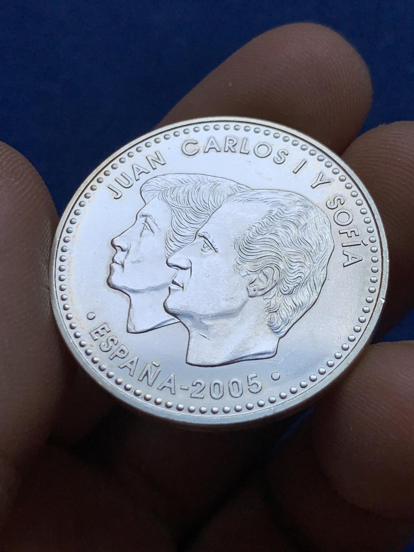 《竞宝斋》第439场 周日，周一，周二 3场连拍 （全场包邮） 西班牙2005年面值兑换系列-唐吉可德12欧元普制银币 18克 925银