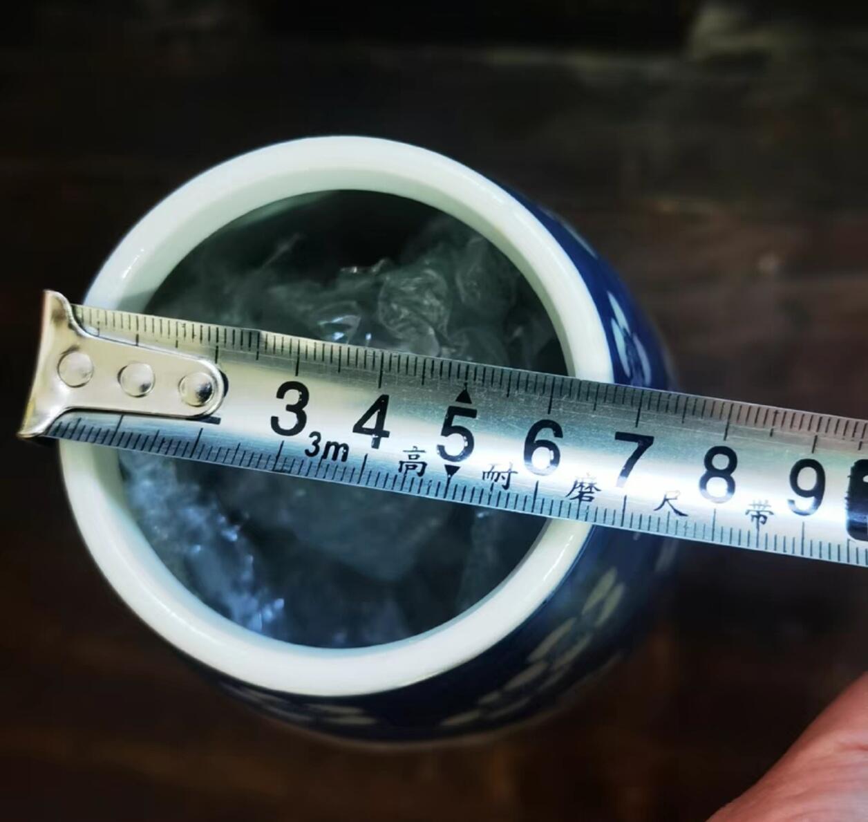 兰馨堂瓷器专场 青花冰梅开窗八仙人物纹橄榄瓶 