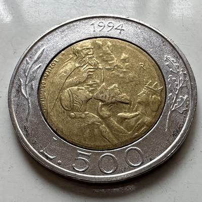 🌹外币初藏🌹🐯2025年第129场  每周二四六晚8️⃣点 接代拍 - 圣马力诺1994年500里拉