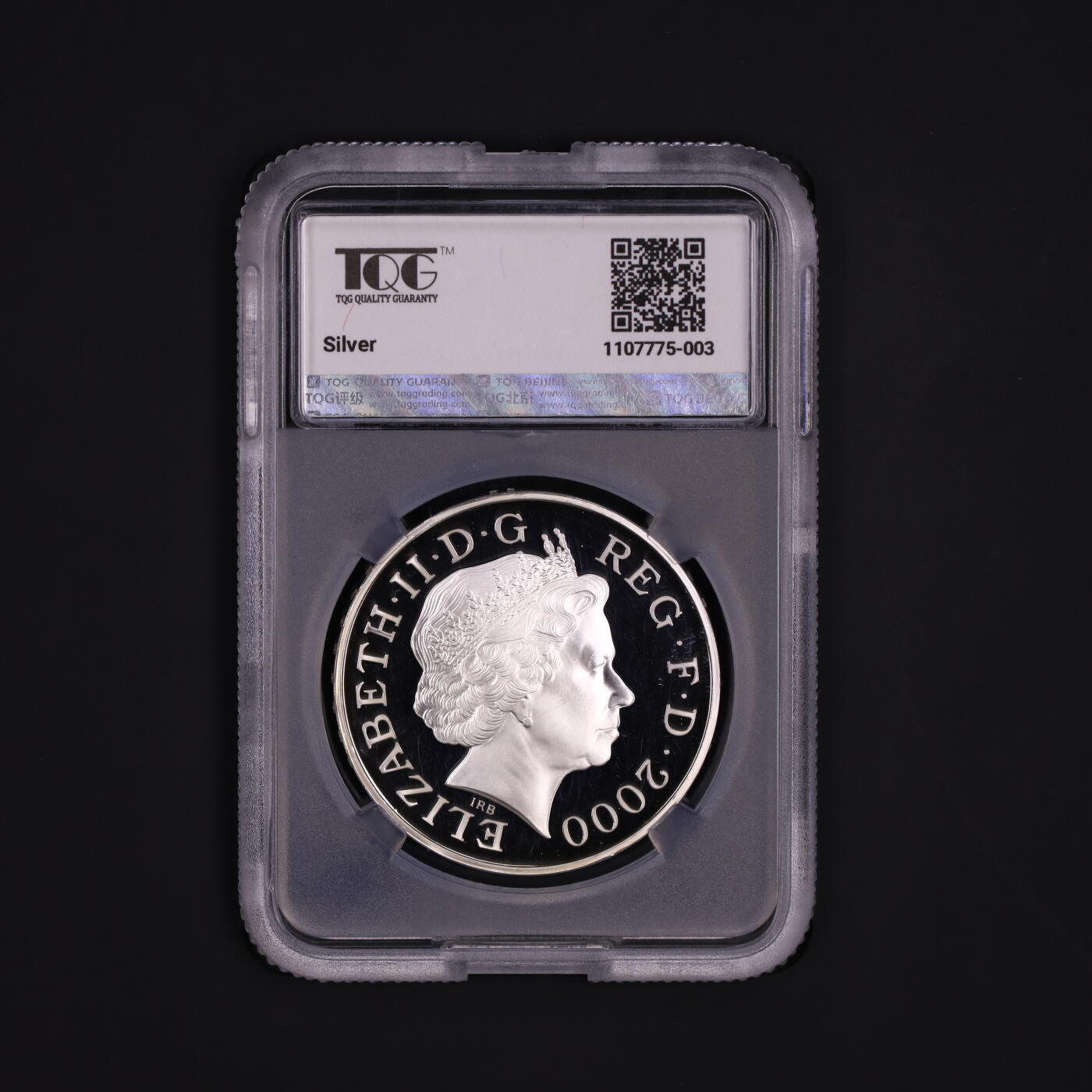 PThappally收藏第54次拍卖，英联邦地区硬币纸币 英国 2000 年 “千禧年” 5 英镑 28.28g 999 纯银纪念币 TQG PF66UC