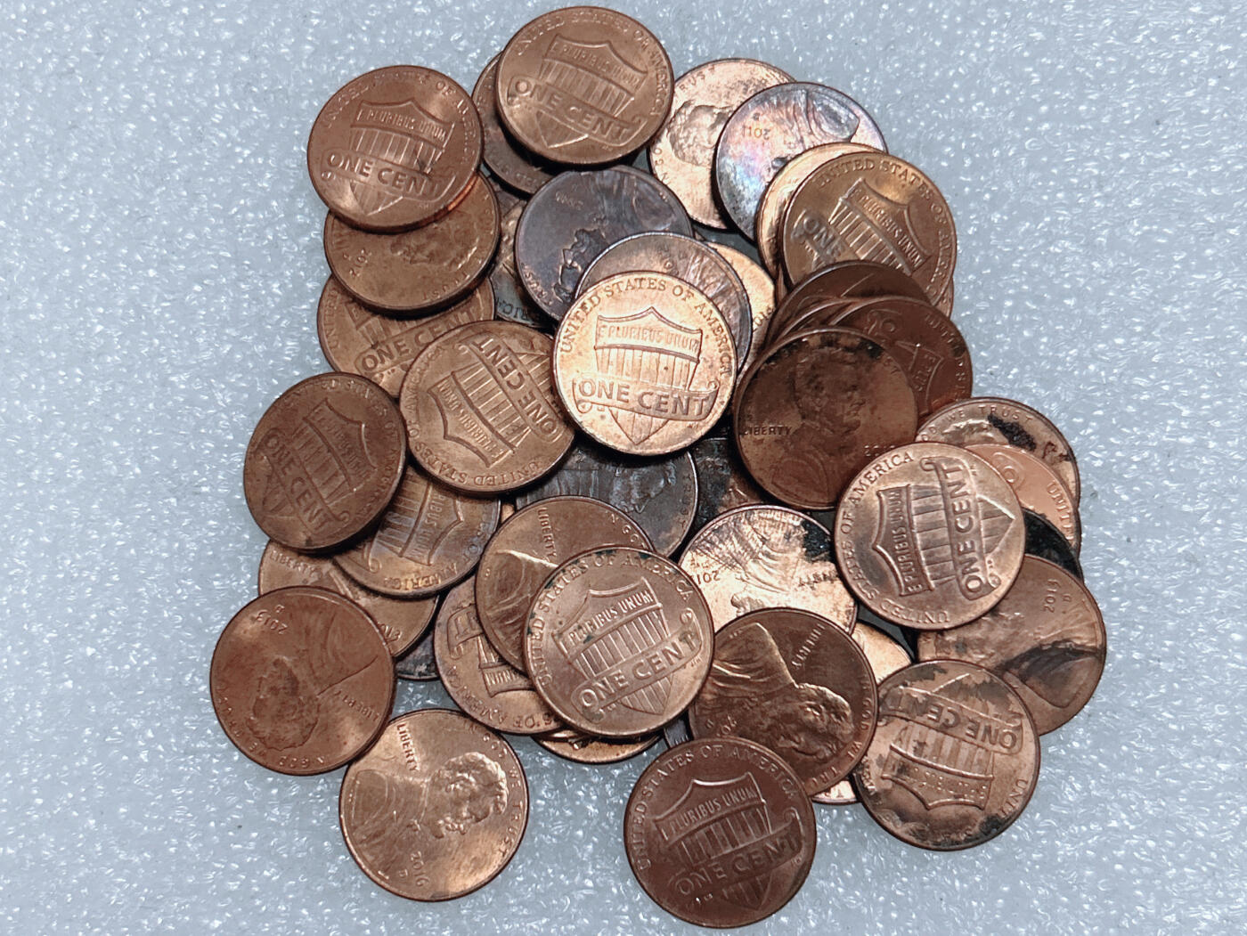 第一海外回流一元起拍收藏 散集专场  第268期 美国盾牌1分硬币 50枚 带光品