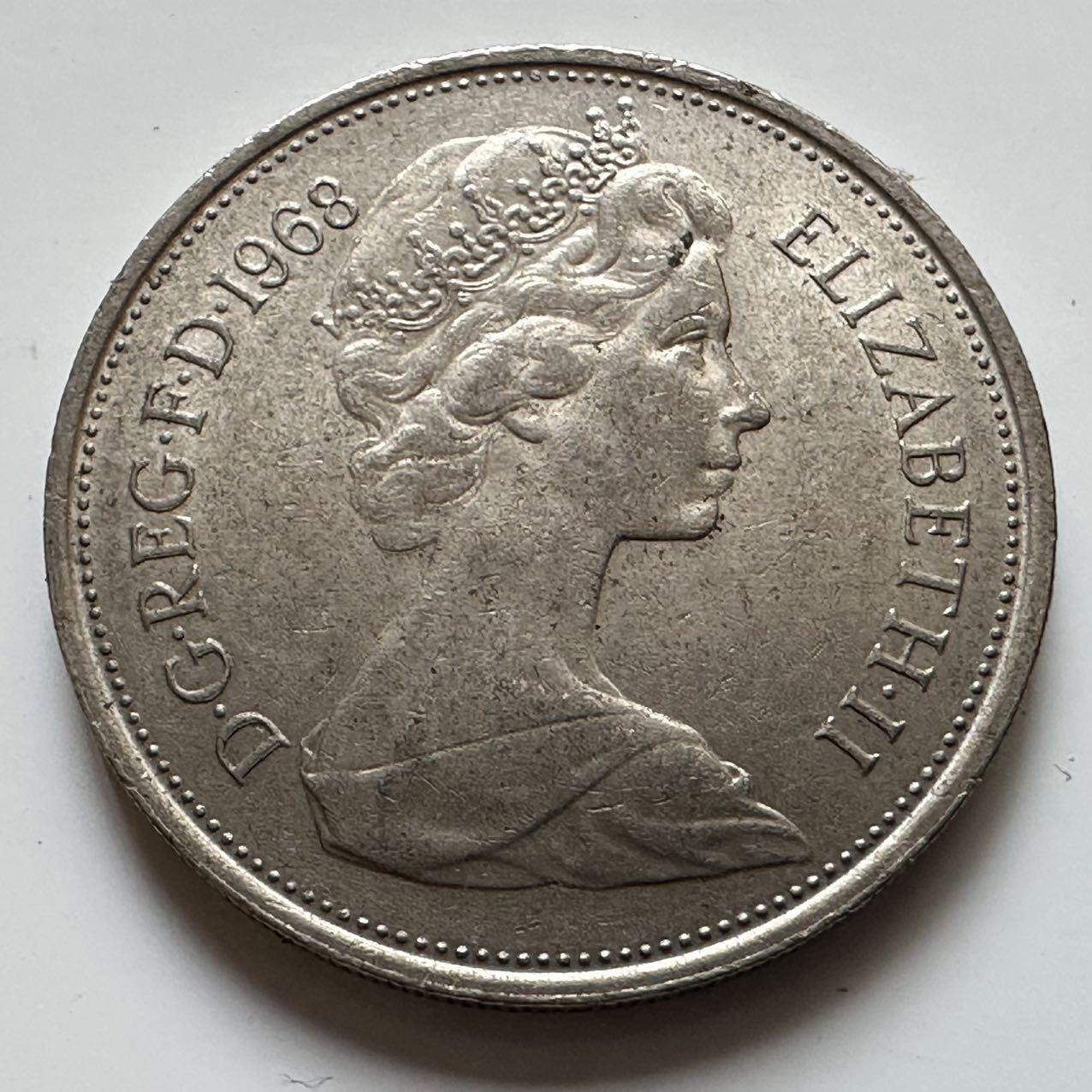 🌹外币初藏🌹🐯2025年第129场  每周二四六晚8️⃣点 接代拍 英国1968年10便士 带光