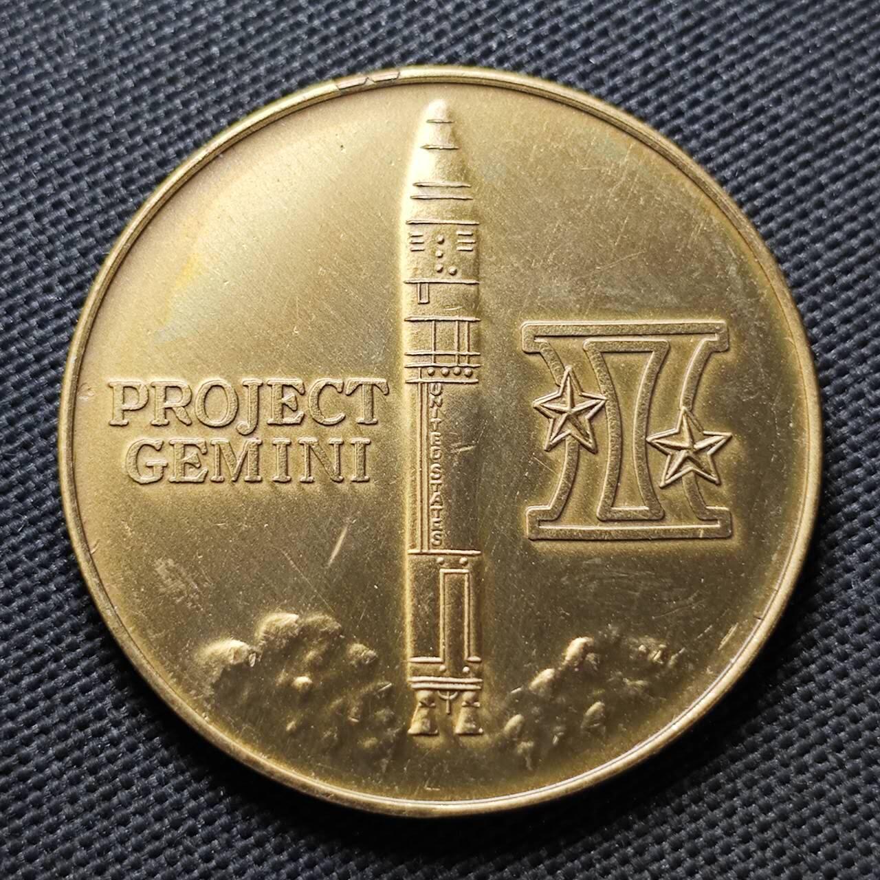 KK钱币收藏小铺  第373场  2月预留时间 周末发货  美国航天纪念纪念铜章 