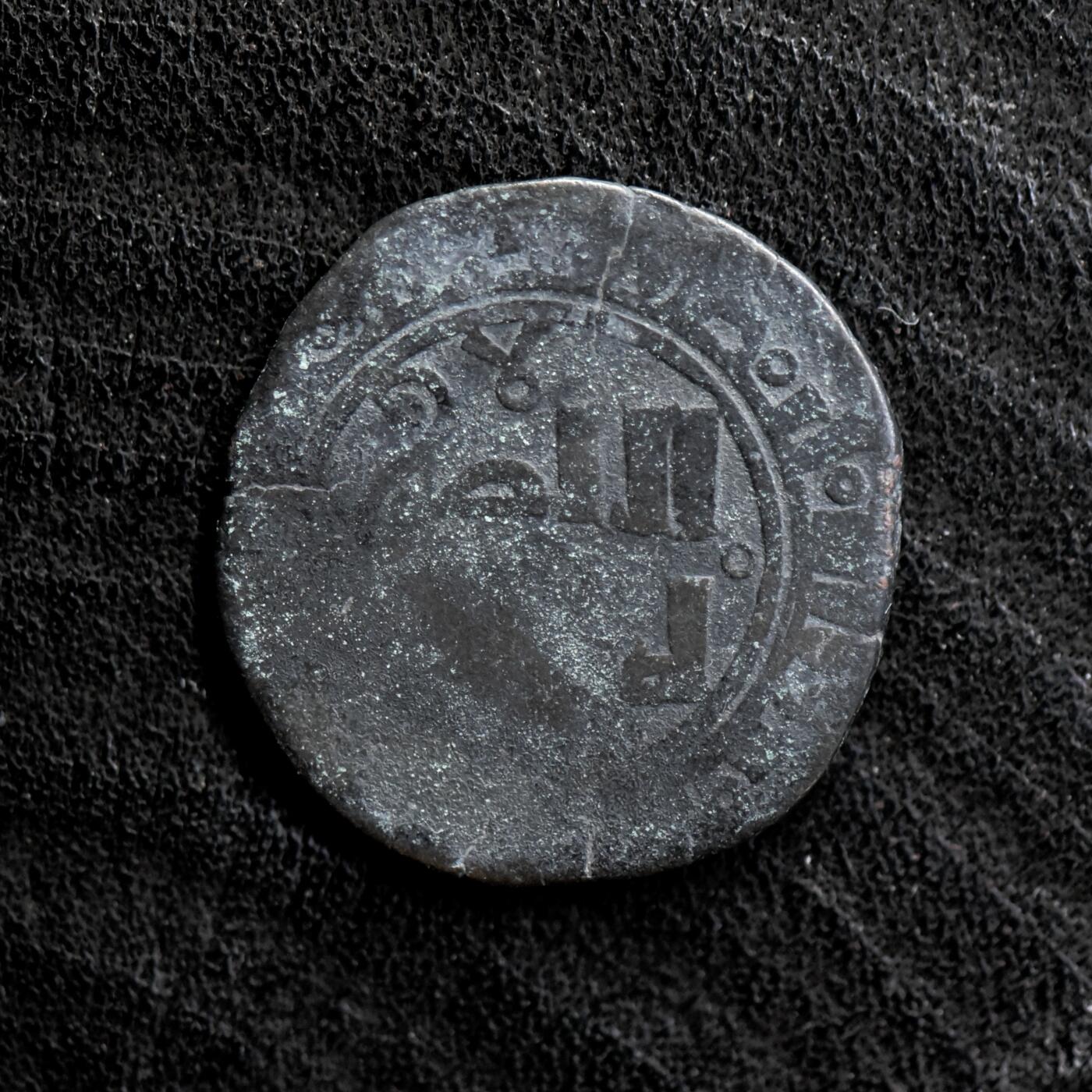 【良泉】第41期【自动场】11月27日晚19.30点开拍！86组，西方古代钱币专场 【藏家出品A】1242-1250年，察合台打制铜币 阿力麻里厂，也速蒙哥汗，3克