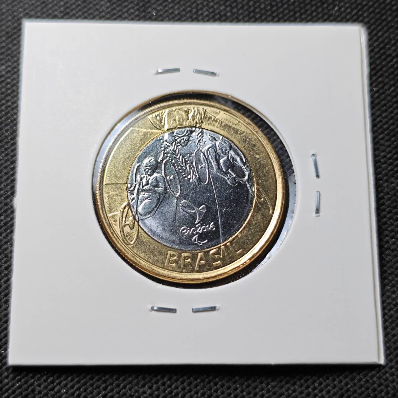 KK钱币收藏小铺  第373场  2月预留时间 周末发货  巴西1瑞尔双色币