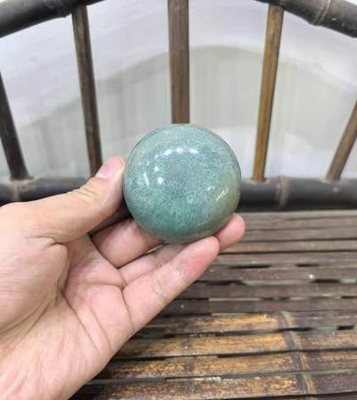 晚清民国钧窑窑变小印盒