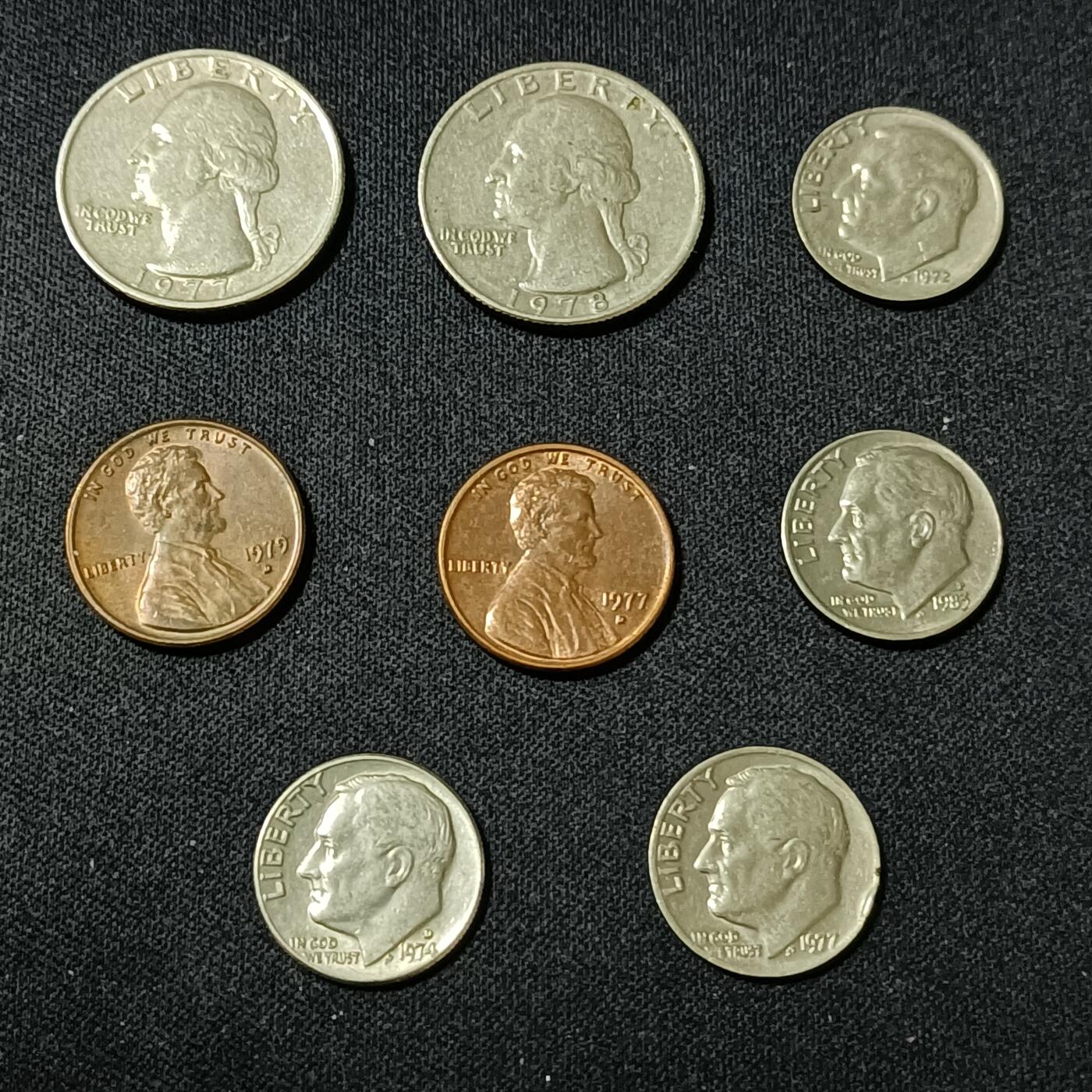 【游宝拍卖】乙巳蛇年88期 佣金1+6% 美国硬币1组 70年代