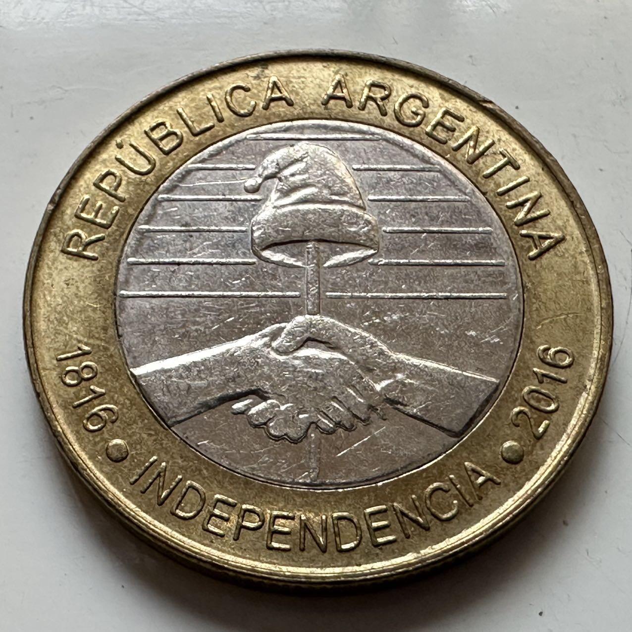 🌹外币初藏🌹🐯2025年第129场  每周二四六晚8️⃣点 接代拍 阿根廷2016年2比索