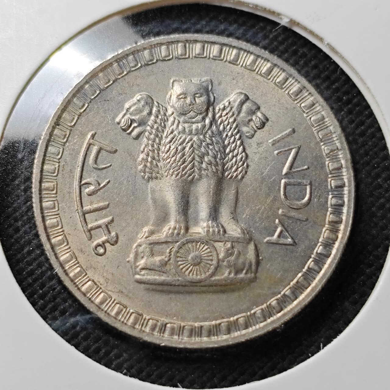 KK钱币收藏小铺  第373场  2月预留时间 周末发货  1977印度1卢比 大卢比 好品