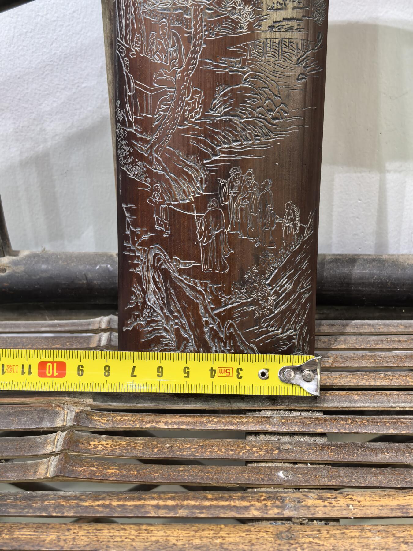 兰馨堂古玩杂项专场 竹雕诗文臂搁镇纸摆件